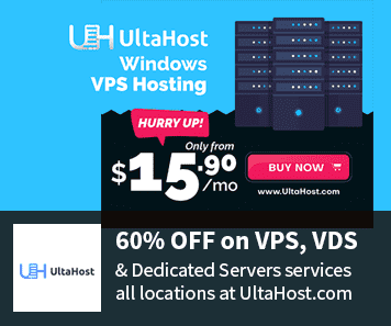 Ultahost Coupon 65% discount for VPS Hosting, VDS & Dedicated Servers services